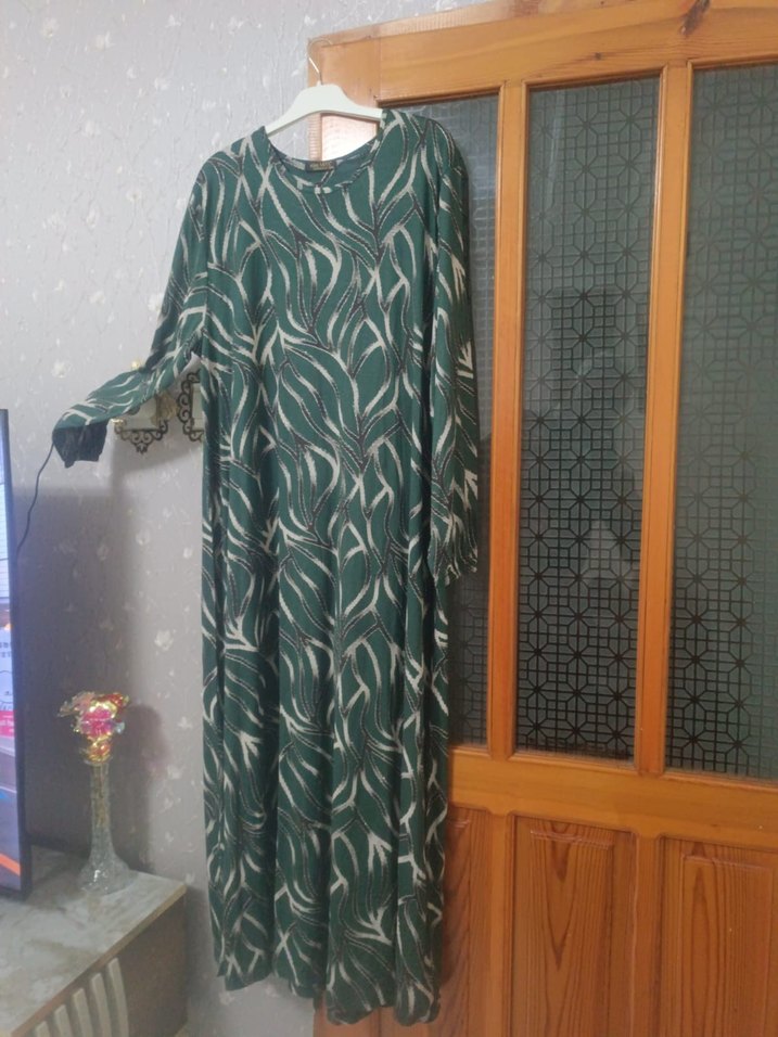 Yeşil Uzun Bohem Anne Elbisesi - Görsel 4