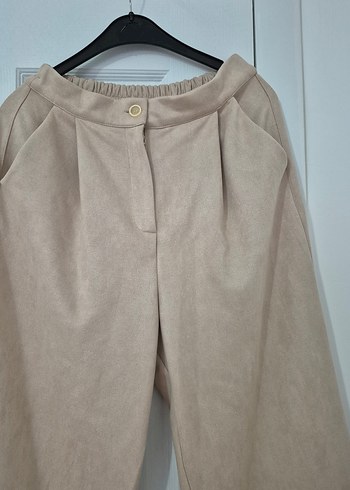 Bej Kadın Süet Takım - Rahat Kesim - Görsel 5