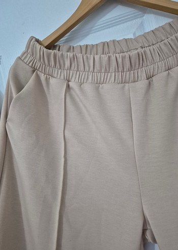 Bej Kadın Keten Takım, Fermuarlı, Regular Fit - Görsel 5