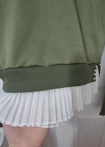 Kadın Haki Uzun Kollu Salaş Takım - Görsel 3