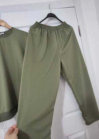 Kadın Haki Uzun Kollu Salaş Takım - Görsel 4
