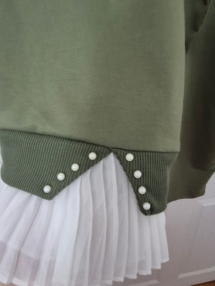 Kadın Haki Uzun Kollu Salaş Takım - Görsel 5