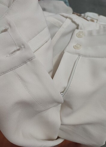 Diğer Beyaz kumaş pantolon 