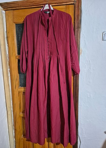 bordo tesettür elbise