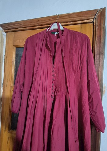 48 Beden bordo tesettür elbise