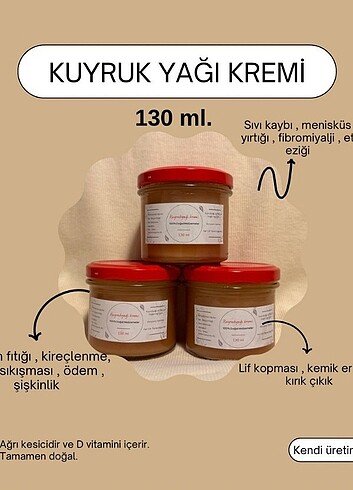 Ağrı kesici kuyruk yağı kremi üçlü kavanoz satış fiyatı dır