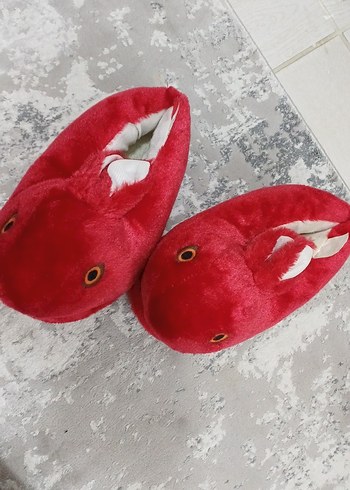 Kızlar için Kırmızı Sıcak Ev Terliği - Görsel 2