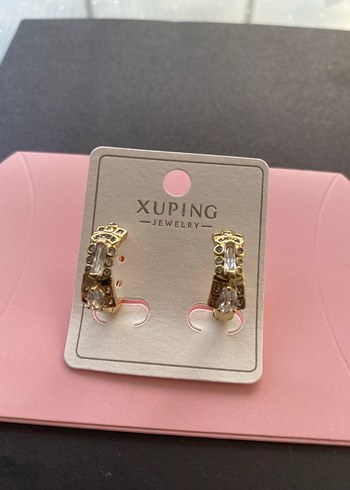 Beden Altın Renk Mini Sıralı Taşlı Küpe