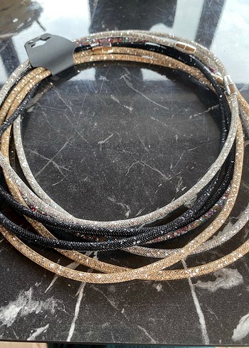 Kadınlar için Uzun Yılan Desenli Payetli Kolye - Görsel 2