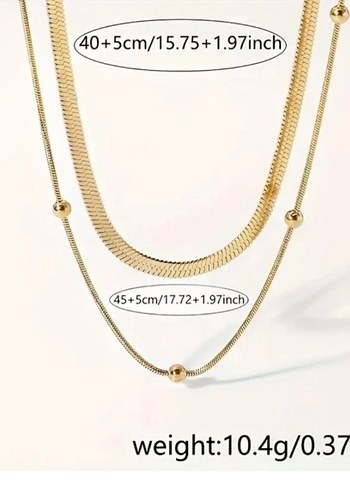 İtalyan zincirli ikili kolye - Görsel 3