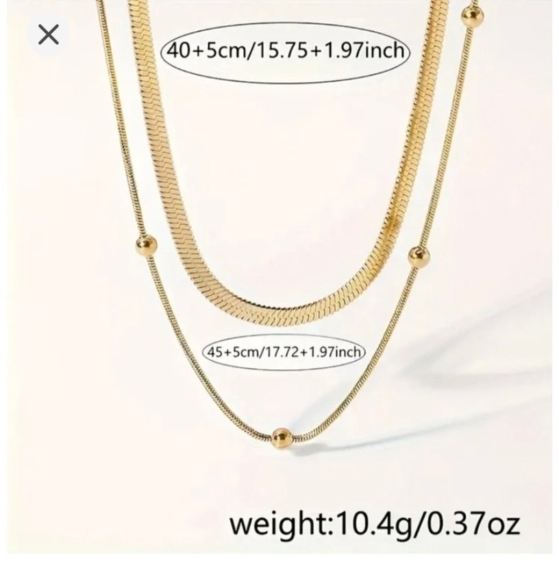 İtalyan zincirli ikili kolye - Görsel 3