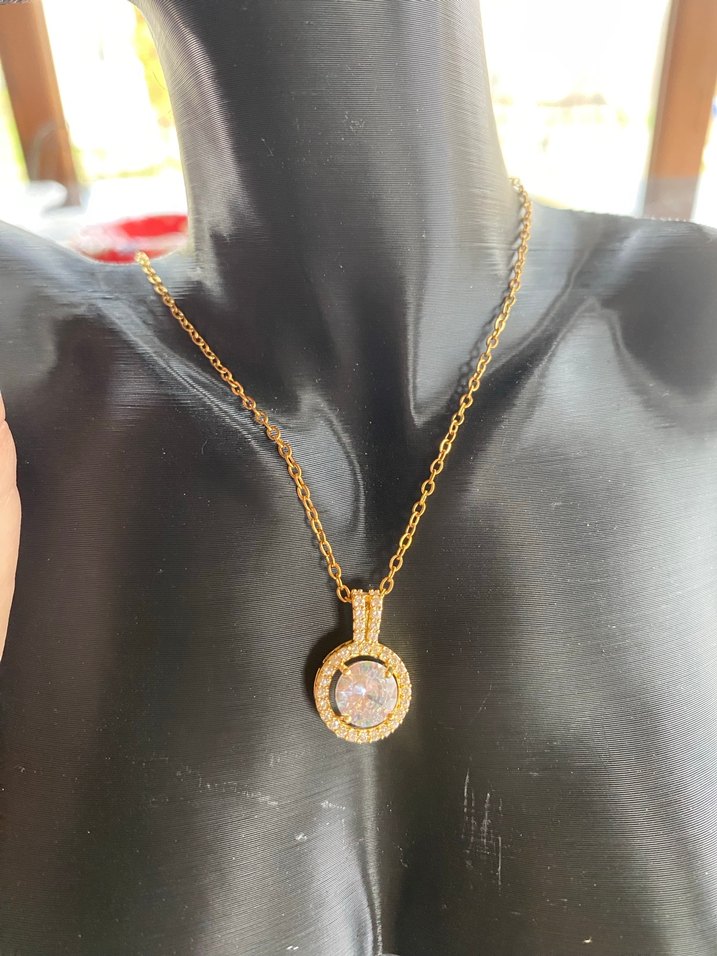 Renkli Mini Altın Zincirli Kadın Kolye - Görsel 3