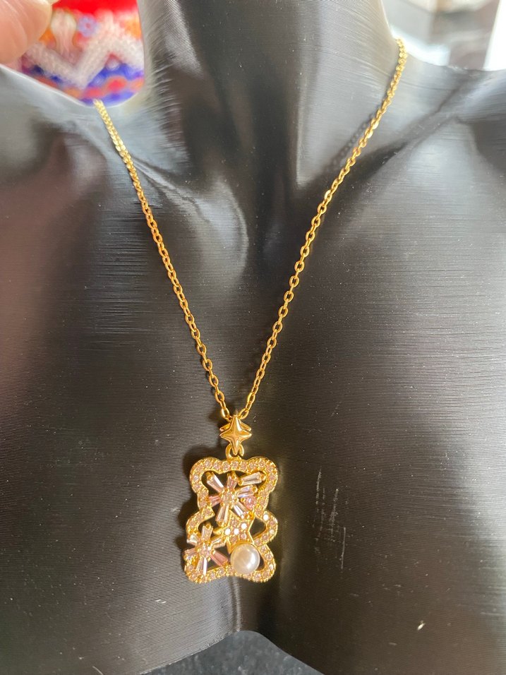 Renkli Mini Altın Zincirli Kadın Kolye - Görsel 5