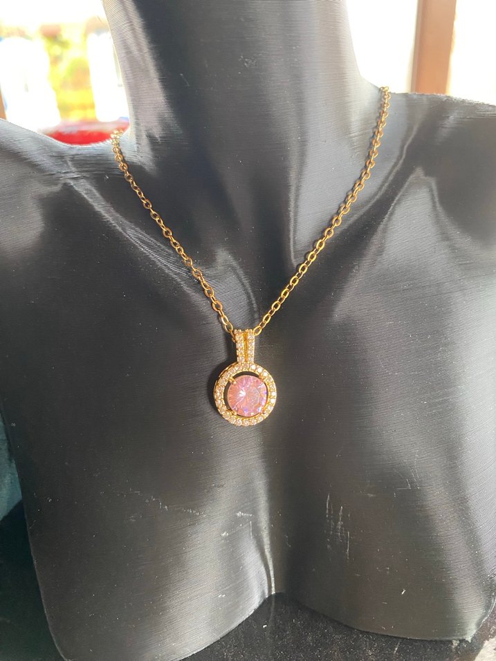 Renkli Mini Altın Zincirli Kadın Kolye - Görsel 4