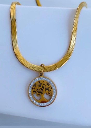 Altın Renkli Hayat ağacı kolye - Görsel 2