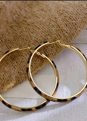 Accessorize Kahverengi Yılan Desenli Midi Halka Küpe