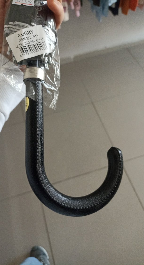 Siyah 16 Telli Baston Şemsiye - Görsel 4