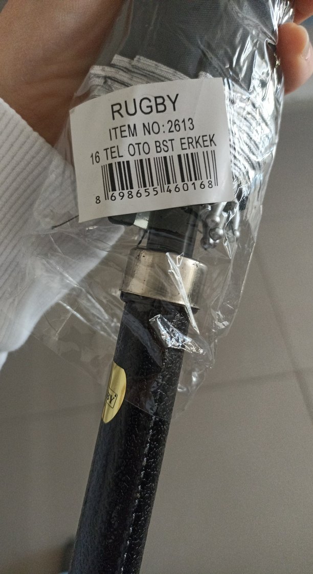 Siyah 16 Telli Baston Şemsiye - Görsel 3
