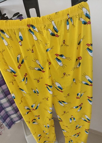 m Beden Sarı Renkli Rahat Kesim Kadın Pijama Altı