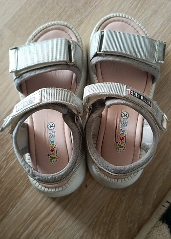 Gri Platform Taban oldukça rahat ortopedik kız çocuk Sandalet - Görsel 4