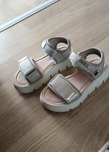 Gri Platform Taban oldukça rahat ortopedik kız çocuk Sandalet - Görsel 2