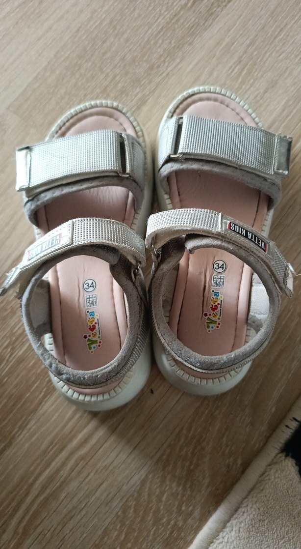 Gri Platform Taban oldukça rahat ortopedik kız çocuk Sandalet - Görsel 4