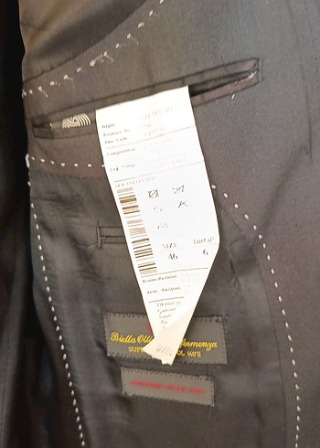 Siyah Düğmeli Erkek Takım Elbise Ceket ve Pantolon - Görsel 4