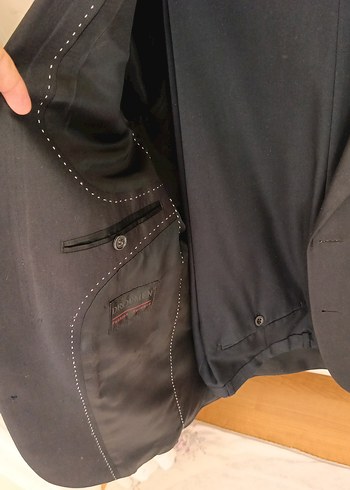 Siyah Düğmeli Erkek Takım Elbise Ceket ve Pantolon - Görsel 2