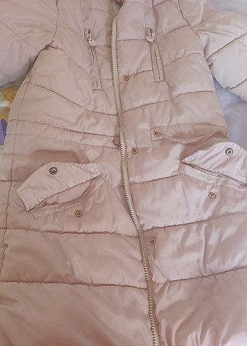 Peluş Detaylı Pembe Kaban - Görsel 7