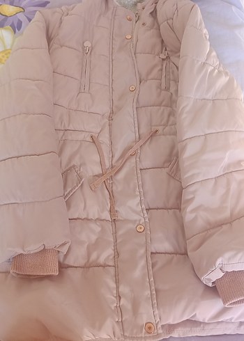 Peluş Detaylı Pembe Kaban - Görsel 3