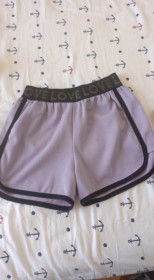 Mor Fit Kesim Kız Şort ve Crop Top Takım - Görsel 2