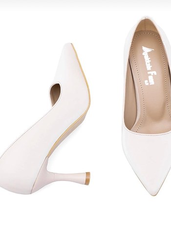 Beyaz Stiletto Topuklu Kadın Ayakkabı - Görsel 2