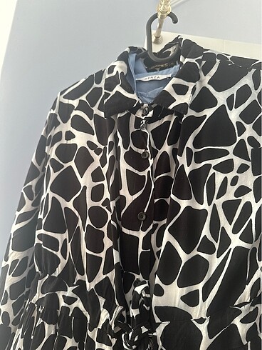 xl Beden gri Renk Zebra elbise