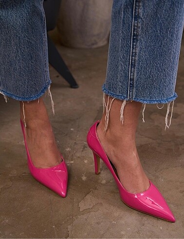 Fuşya Rugan Stiletto - Görsel 2