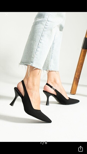 Duxal Shoes Siyah topuklu ayakkabı