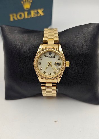 Beden altın Renk Rolex DAT JUST ÇELİK BAYAN SAAT