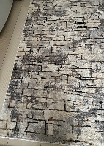 Gri Soyut Desenli Modern Halı - Görsel 5