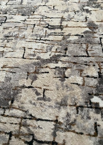 Gri Soyut Desenli Modern Halı - Görsel 2