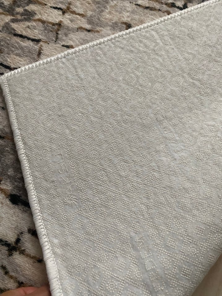 Gri Soyut Desenli Modern Halı - Görsel 3