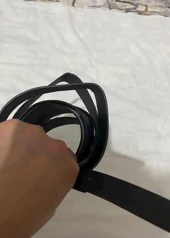 Kadın Mavi Deri Kemer Yaprak Tokalı - Görsel 5