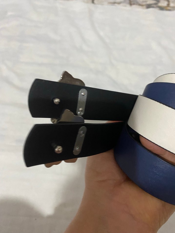 Kadın Mavi Deri Kemer Yaprak Tokalı - Görsel 2