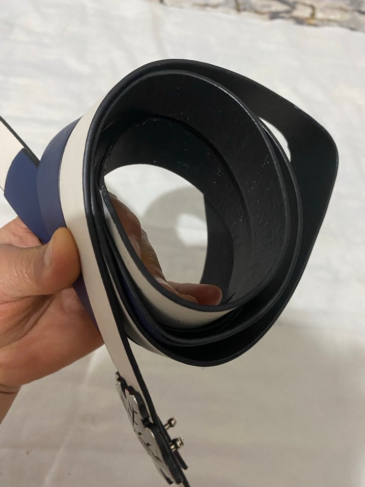 Kadın Mavi Deri Kemer Yaprak Tokalı - Görsel 4