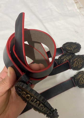 Altın Tokalı Siyah Deri Rock Punk Kemer - Görsel 4