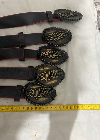 Altın Tokalı Siyah Deri Rock Punk Kemer - Görsel 7