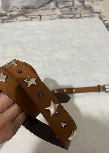 Parlak Kahverengi Deri Kadın Kemer - Görsel 4