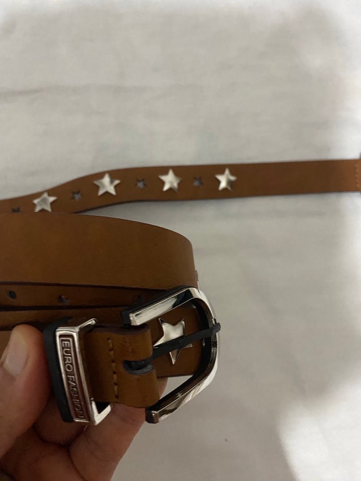 Parlak Kahverengi Deri Kadın Kemer - Görsel 2