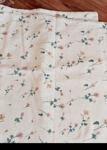 Beyaz Bohem Pastel Çiçekli pike - Görsel 2