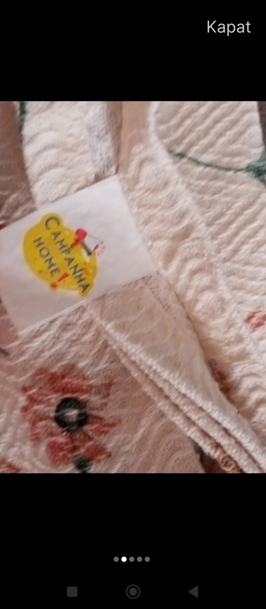 Beyaz Bohem Pastel Çiçekli pike - Görsel 3