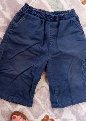 Diğer Erkek Mavi Bol Kesim Denim Şort