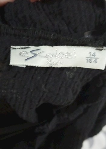 Uzun Kollu Siyah Keten Bluz - Görsel 6